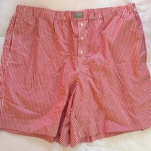 J. Crew Red and White Striped Boxer Style Shorts XL.